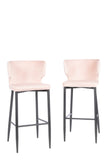 MC110B-PNK-Kayla Upholstered Bar Chair in Blush Pink