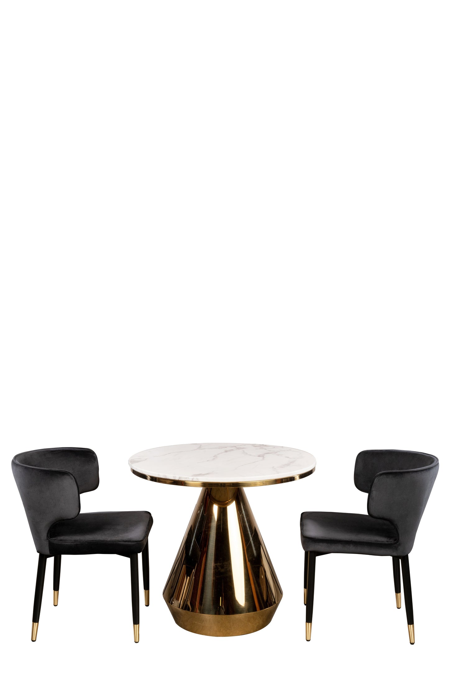 Kayla Upholstered Dining Chair in Black Velvet