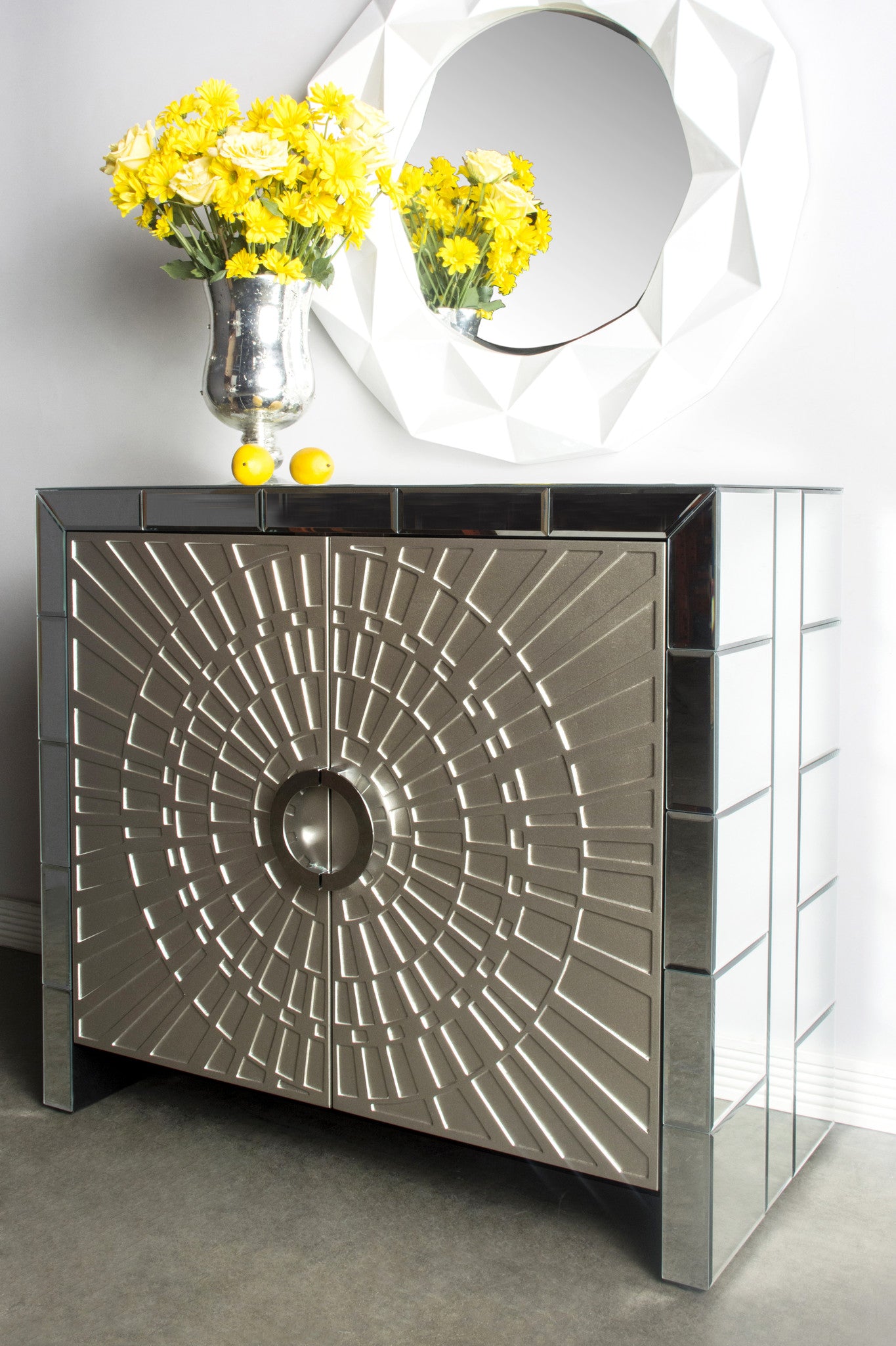 La Croisette Mirrored Accent Cabinet