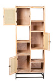 OH0031-Shia Cane Etagere Shelving Unit Bookcase
