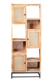 OH0031-Shia Cane Etagere Shelving Unit Bookcase