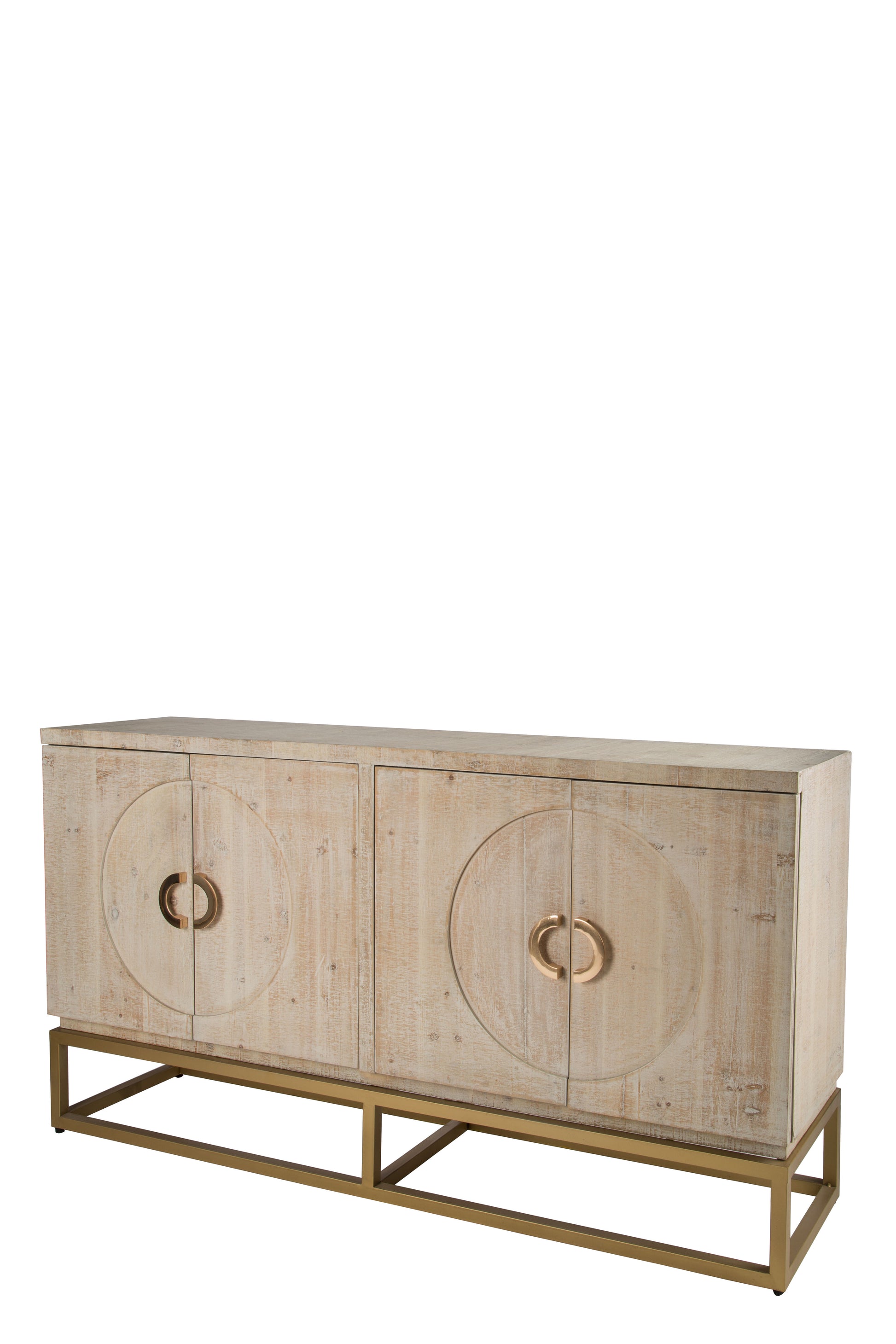 brown modern sideboard with gold legs