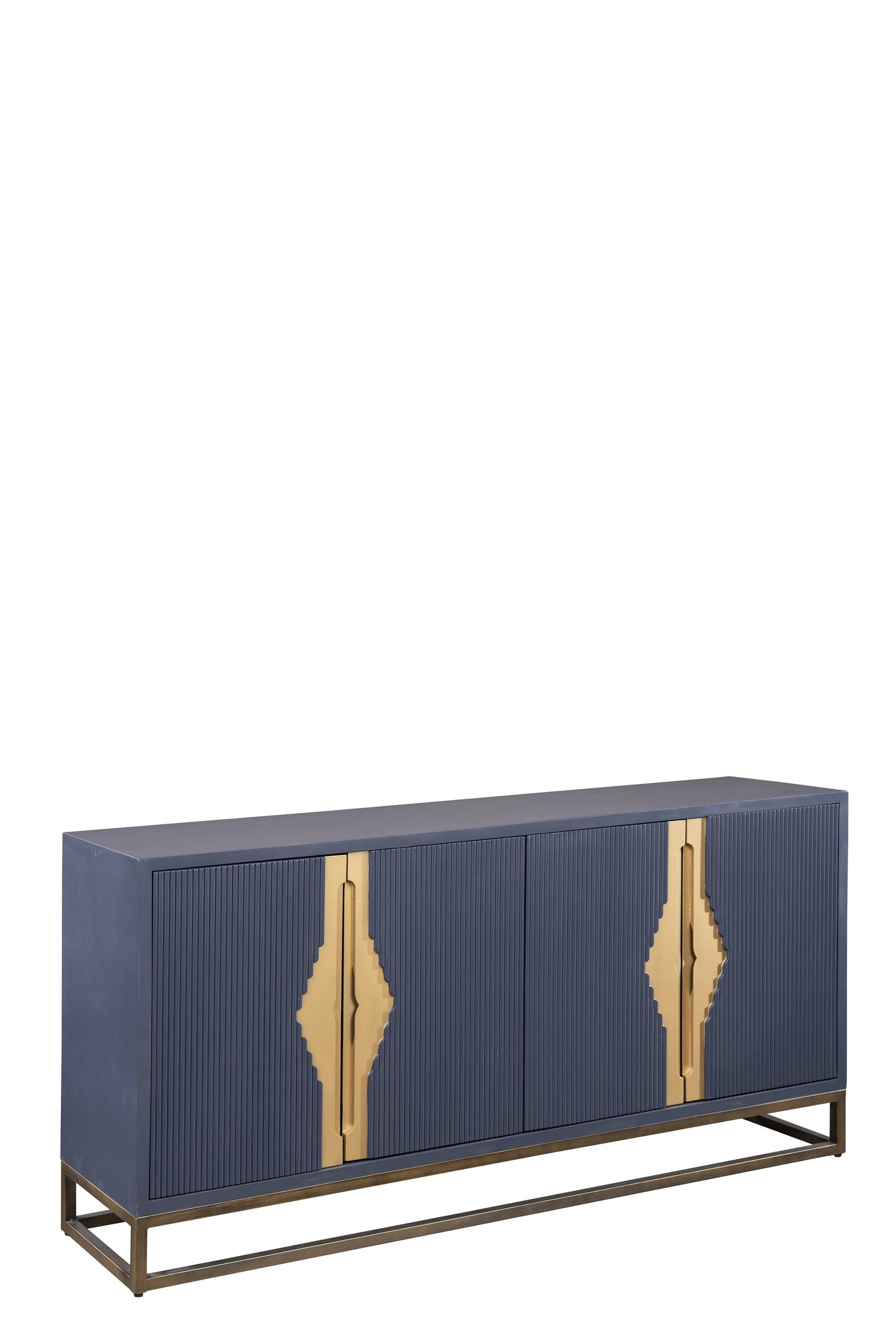 Parker  Blue Fluted Sideboard