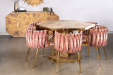 KFV02803-Sunburst Wood Dining Table for 6