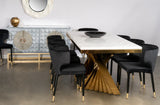 MC110-BLK-Kayla Upholstered Dining Chair in Black Velvet