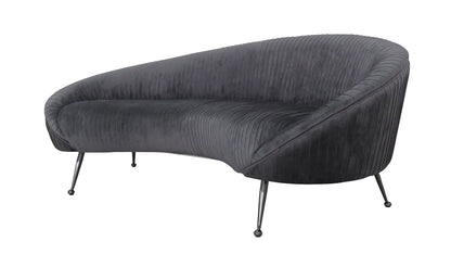 Beatrice Curved Sofa in Gray