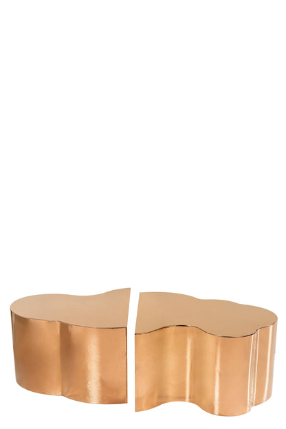 Set of 2 Luca Coffee Table in ROSE GOLD