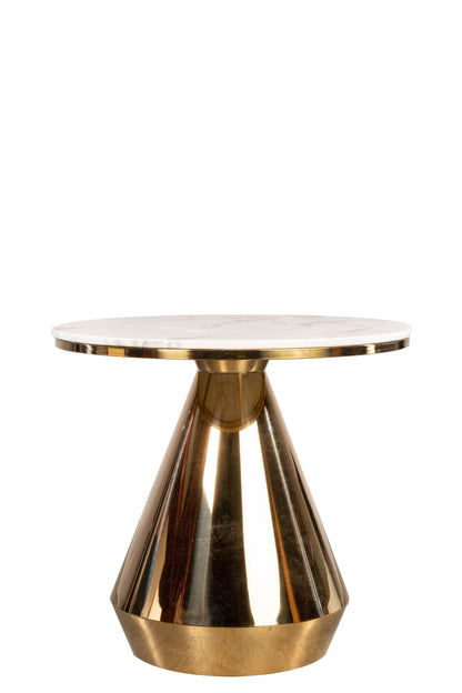 gold and white marble top entry way table