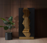 T-04BG-BAR-Callista Bar Cabinet in Black and Gold