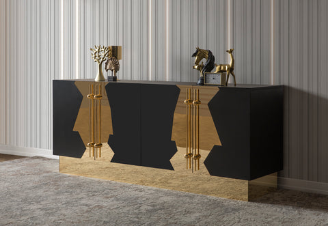 T-04BG-Callista Sideboard in Black and Gold