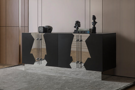 Callista Sideboard in Black and Silver