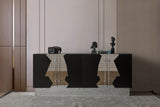 T-04BS-Callista Sideboard in Black and Silver