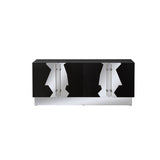 T-04BS-Callista Sideboard in Black and Silver