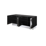 T-04BS-Callista Sideboard in Black and Silver
