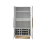 T-04WG-BAR-Callista Bar Cabinet in White and Gold