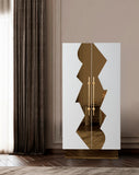 T-04WG-BAR-Callista Bar Cabinet in White and Gold