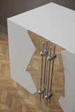 T-04WS-Callista Sideboard in White and Silver