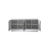 T-04WS-Callista Sideboard in White and Silver