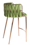 1538CS-GREEN-Milano Counter Chair in Green-PRE-ORDER