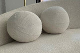 Set of 4 Ball Sphere Pillow in Boucle White